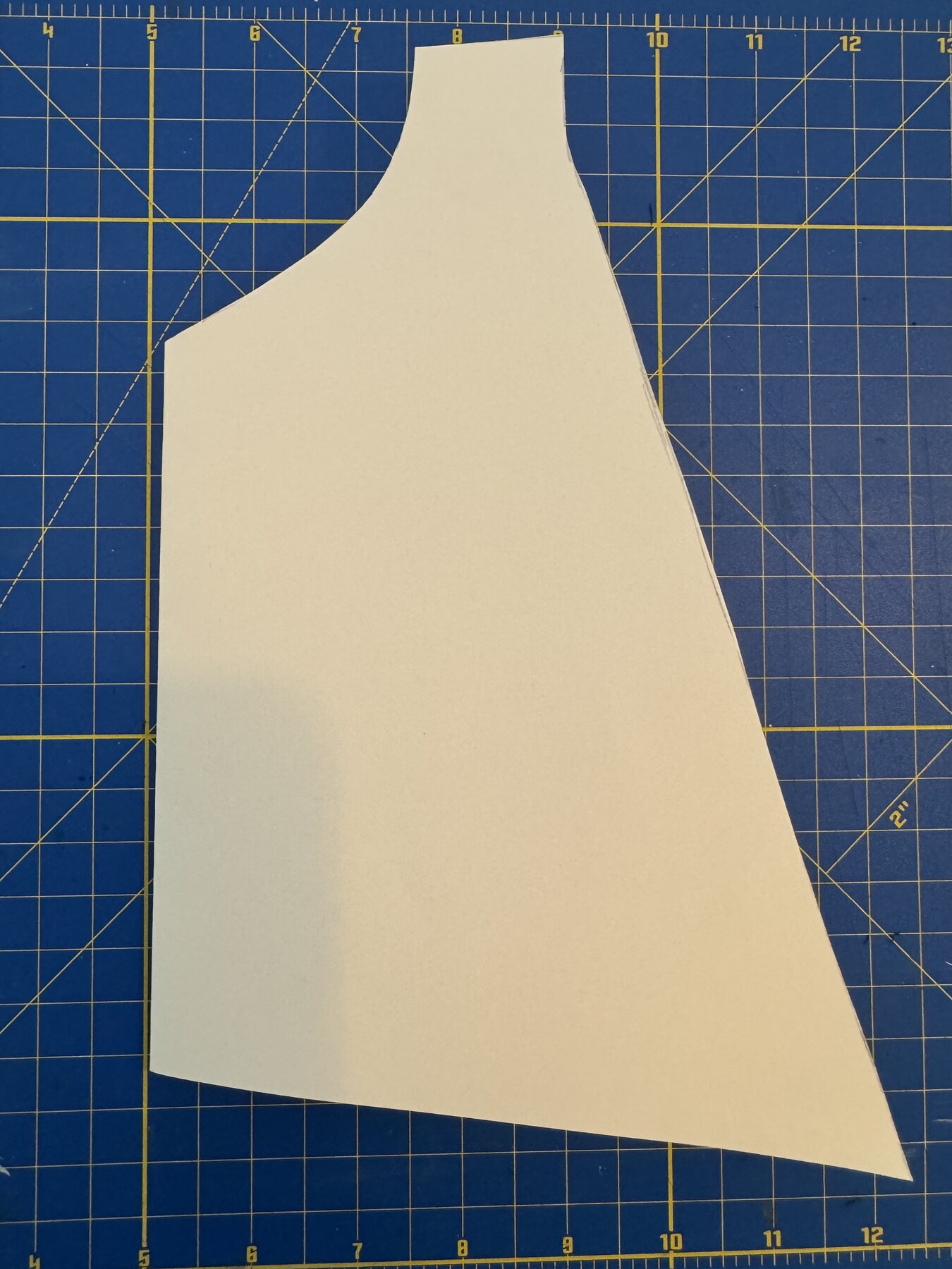 The completed cape pattern ready for fabric